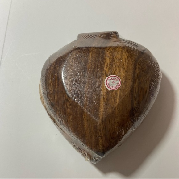 Vtg Hawaiian souvenir wooden trinket bowl - Picture 3 of 4